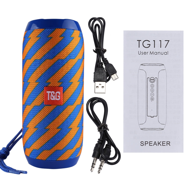 T&G TG117 Portable Bluetooth Stereo Speaker, with Built-in MIC, Support Hands-free Calls & TF Card & AUX IN & FM, Bluetooth Distance: 10m(Dark Blue) - Desktop Speaker by T&G | Online Shopping UK | buy2fix