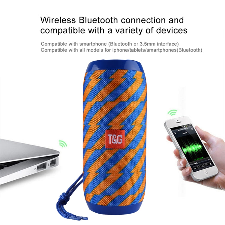 T&G TG117 Portable Bluetooth Stereo Speaker, with Built-in MIC, Support Hands-free Calls & TF Card & AUX IN & FM, Bluetooth Distance: 10m(Dark Blue) - Desktop Speaker by T&G | Online Shopping UK | buy2fix