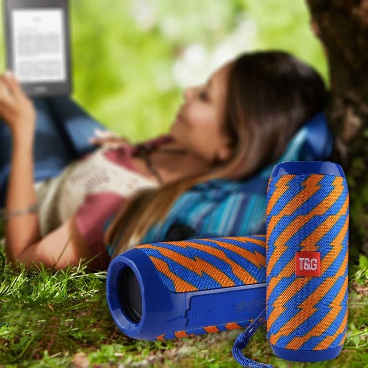 T&G TG117 Portable Bluetooth Stereo Speaker, with Built-in MIC, Support Hands-free Calls & TF Card & AUX IN & FM, Bluetooth Distance: 10m(Dark Blue) - Desktop Speaker by T&G | Online Shopping UK | buy2fix