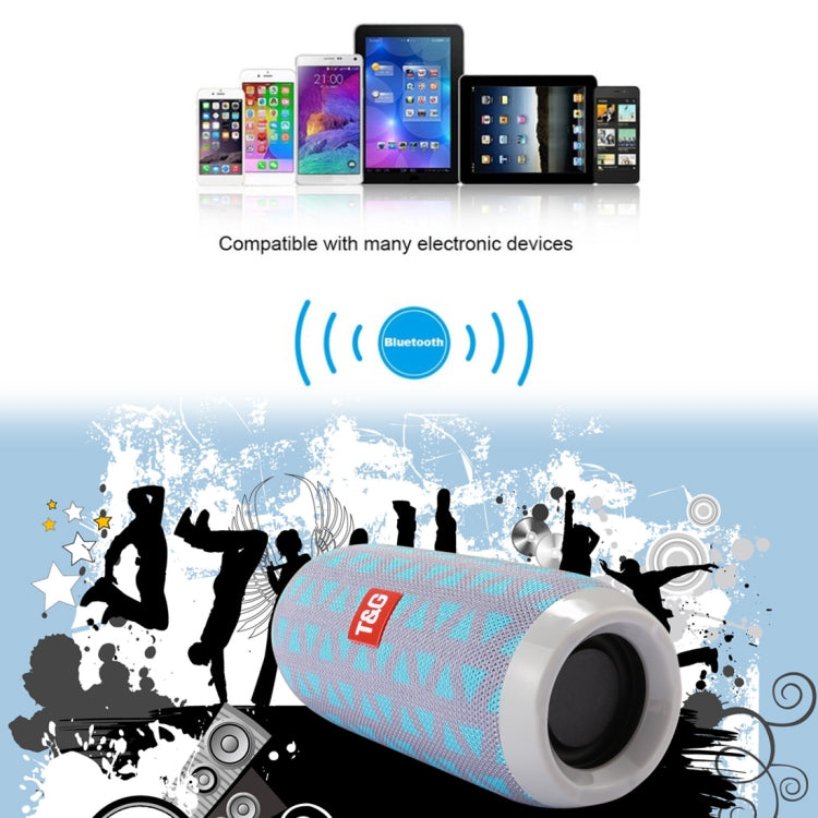 T&G TG117 Portable Bluetooth Stereo Speaker, with Built-in MIC, Support Hands-free Calls & TF Card & AUX IN & FM, Bluetooth Distance: 10m(Blue) - Desktop Speaker by T&G | Online Shopping UK | buy2fix