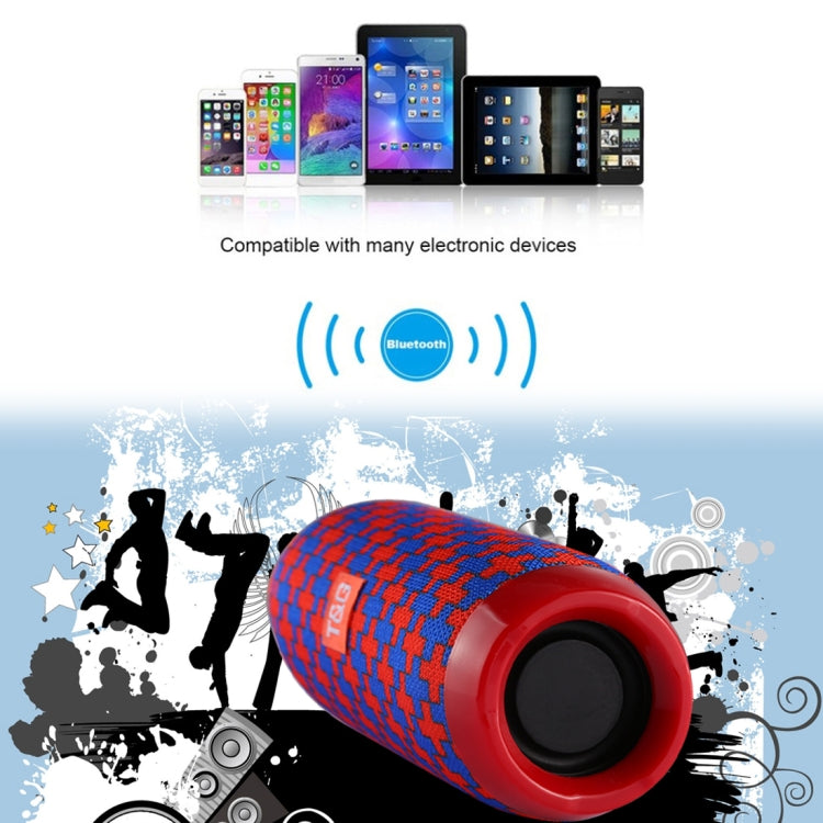 T&G TG117 Portable Bluetooth Stereo Speaker, with Built-in MIC, Support Hands-free Calls & TF Card & AUX IN & FM, Bluetooth Distance: 10m(Red) - Desktop Speaker by T&G | Online Shopping UK | buy2fix