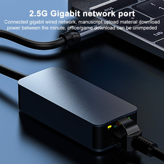 Type-C To 2500Mbps RJ45 Network Card Ethernet Adapter (Grey) by buy2fix