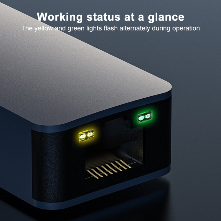 Type-C To 2500Mbps RJ45 Network Card Ethernet Adapter (Grey) by buy2fix