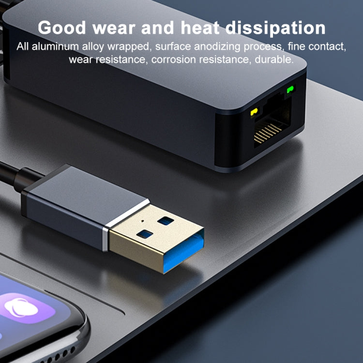 USB-A To 2500Mbps RJ45 Network Card Ethernet Adapter (Grey) by buy2fix