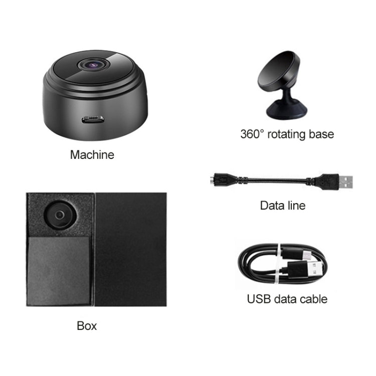 A9 1080P WiFi Wireless Network Camera Wide-angle Recorder (Black) by buy2fix