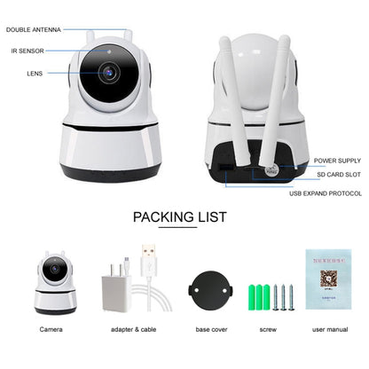 PAF200 2MP 1080P HD Wireless IP Camera, Support Motion Detection & Infrared Night Vision & TF Card(AU Plug) - Wireless Camera by buy2fix | Online Shopping UK | buy2fix