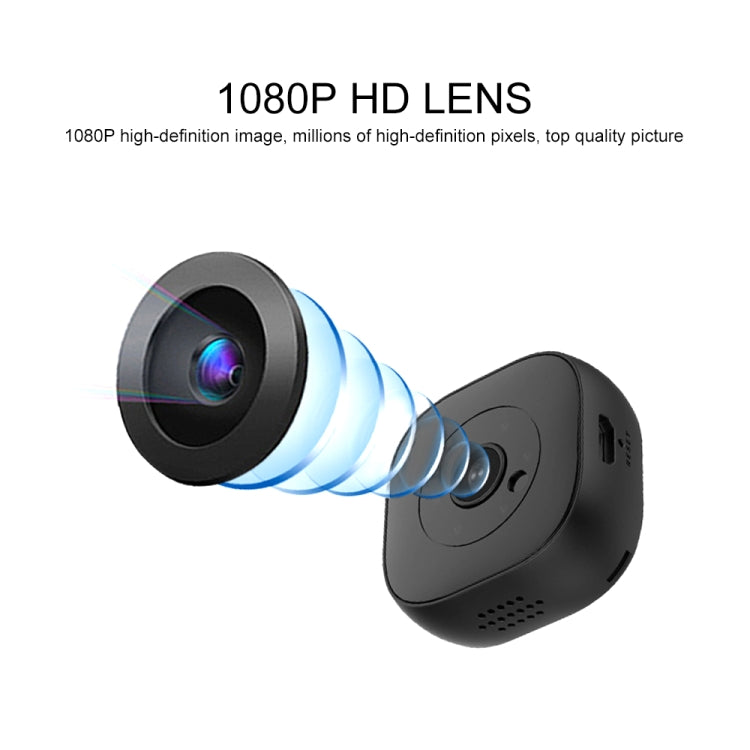 H9 Mini HD 1280 x 720P 120 Degree Wide Angle Wearable Smart Wireless WiFi Surveillance Camera(Black) by buy2fix