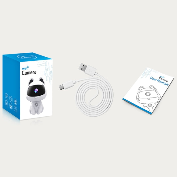 K9 Cute Pets Smart Home Camera, Support Night Vision & Two-way Voice & Motion Detection (White) by buy2fix