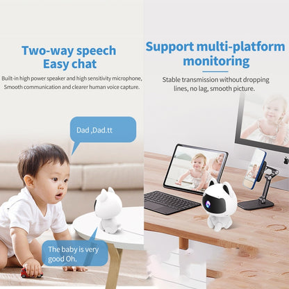 K9 Cute Pets Smart Home Camera, Support Night Vision & Two-way Voice & Motion Detection (White) by buy2fix