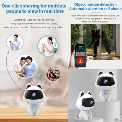K9 Cute Pets Smart Home Camera, Support Night Vision & Two-way Voice & Motion Detection (White) by buy2fix