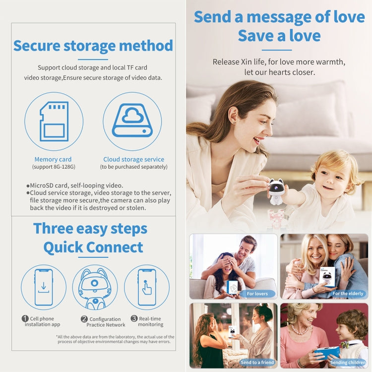 K9 Cute Pets Smart Home Camera, Support Night Vision & Two-way Voice & Motion Detection (White) by buy2fix