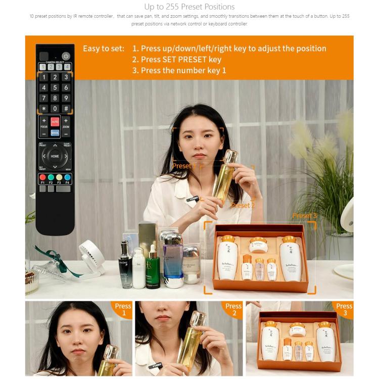 FEELWORLD UHD4K12X 4K PTZ Camera 12X Optical Zoom, Auto Focus SDI HDMI USB IP Remote Control (UK Plug) - HD Camera by FEELWORLD | Online Shopping UK | buy2fix