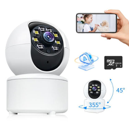 A10 Mini 360 PTZ WiFi Surveillance Camera Smart Home IP Camera  Night Vision Baby Monitor (White) - Wireless Camera by buy2fix | Online Shopping UK | buy2fix