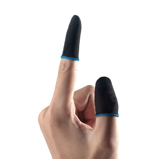 1 Pair Carbon Fiber Breathable Mobile Phone Game Touch Screen Finger Cover for Thumb / Index Finger (Black Blue) - Gaming Finger Sleeves by buy2fix | Online Shopping UK | buy2fix