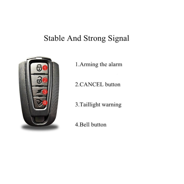 IP65 Waterproof USB Rechargeable Smart COB LED Alarm Bicycle Rear Light Taillight with Remote Control, Control Distance: 1-100m by buy2fix