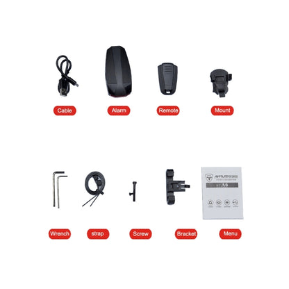 IP65 Waterproof USB Rechargeable Smart COB LED Alarm Bicycle Rear Light Taillight with Remote Control, Control Distance: 1-100m by buy2fix