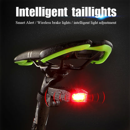 IP65 Waterproof USB Rechargeable Smart COB LED Alarm Bicycle Rear Light Taillight with Remote Control, Control Distance: 1-100m by buy2fix