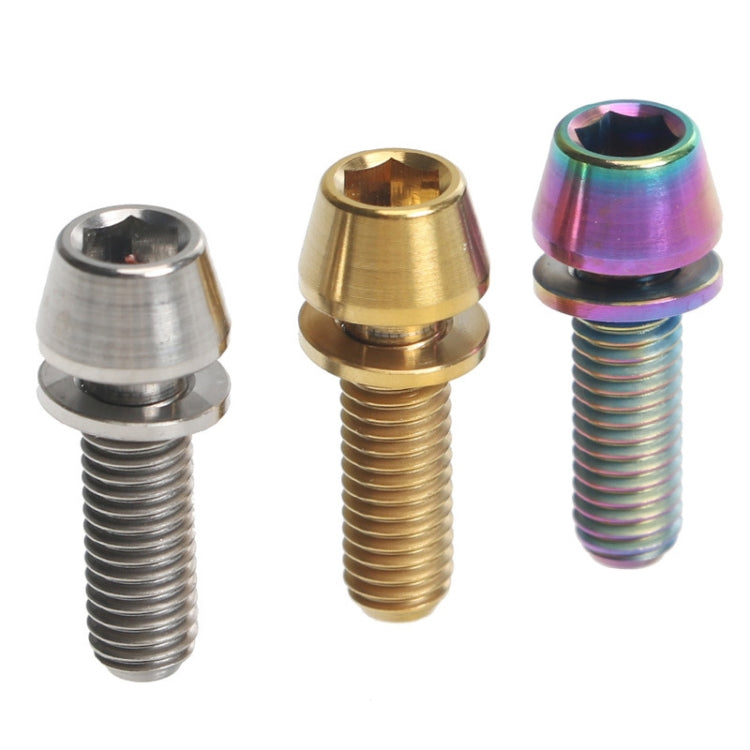 TOSEEK Bicycle Handlebar Stem Screw Titanium Alloy M5x16mm Mountain Bike  Fixed Gear Handlebar Stem Screw with Gasket (Titanium Color) - Bicycle Grips by TOSEEK | Online Shopping UK | buy2fix