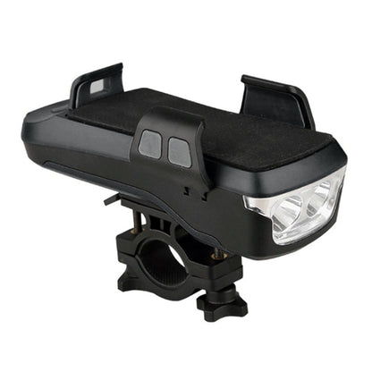 Multifunction 4 in 1 Phone Holder Bicycle Bell Cycling Lamp Flashlight(Black) by buy2fix