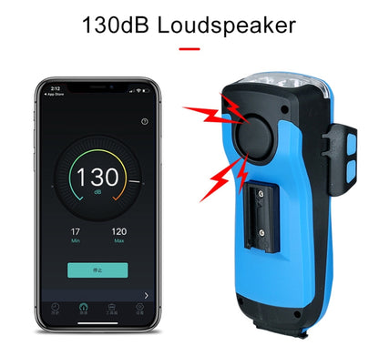 Multifunction 4 in 1 Phone Holder Bicycle Bell Cycling Lamp Flashlight(Black) by buy2fix