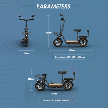 KuKirin C1 Pro 500W 48V 26Ah Electric Offroad Scooter with 14 inch Tires & Rear Seat, EU Plug - Electric Scooters by Kukirin | Online Shopping UK | buy2fix