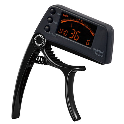 Professional Guitar Tuner Clip, Loftstyle Chromatic Clip-on Tuner with Rotational LCD Screen Light Display Single-handed Guitar Capo - String Instrument Accessories by buy2fix | Online Shopping UK | buy2fix