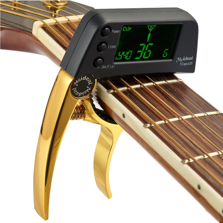 Professional Guitar Tuner Clip, Loftstyle Chromatic Clip-on Tuner with Rotational LCD Screen Light Display Single-handed Guitar Capo - String Instrument Accessories by buy2fix | Online Shopping UK | buy2fix