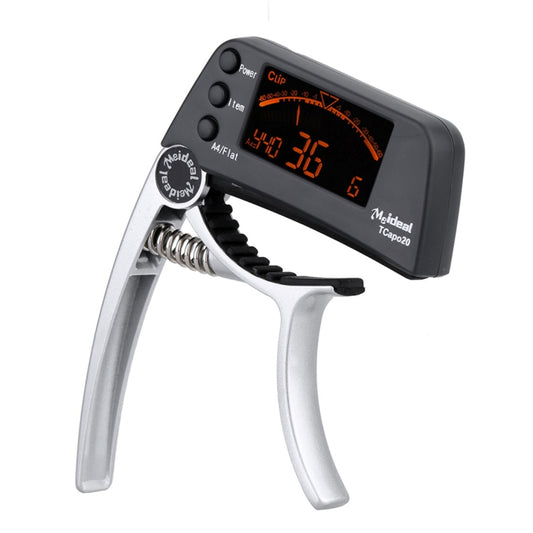 Professional Guitar Tuner Clip, Loftstyle Chromatic Clip-on Tuner with Rotational LCD Screen Light Display Single-handed Guitar Capo - String Instrument Accessories by buy2fix | Online Shopping UK | buy2fix