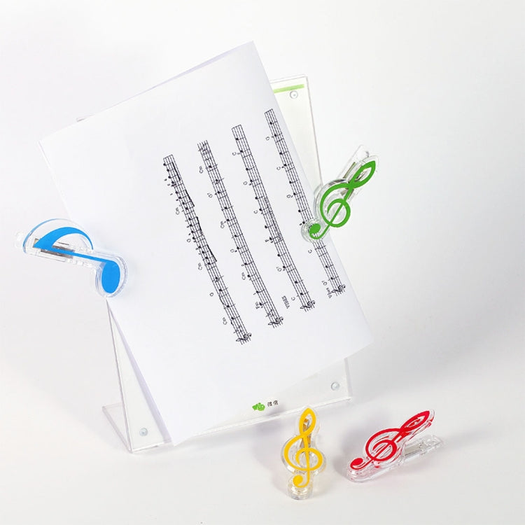 10 PCS PP Material Stainless Steel Spring Music Note Shape Book Clip Deluxe Page Holder, Random Color Delivery - Keyboard Accessories by buy2fix | Online Shopping UK | buy2fix