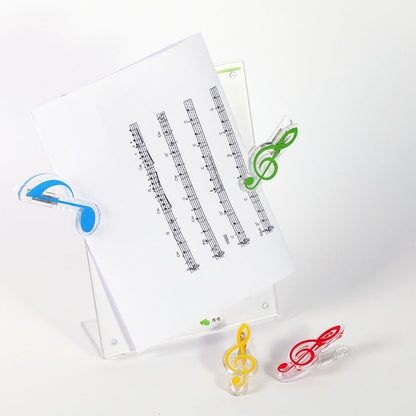 10 PCS PP Material Stainless Steel Spring Music Note Shape Book Clip Deluxe Page Holder, Random Color Delivery - Keyboard Accessories by buy2fix | Online Shopping UK | buy2fix