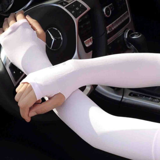 5 Boxes New Style Ice Silk Sleeves Fresh and Cool UV Protection Oversleeve, Open Fingers Style(Pink) - Protective Gear by buy2fix | Online Shopping UK | buy2fix