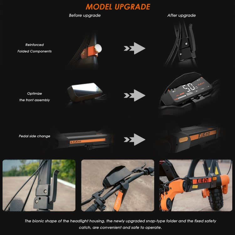 Kukirin G3 10 inch Tires 1200W 52V 18AH Three-speed Folding Electric Offroad Scooter with LED Display - Electric Scooters by Kukirin | Online Shopping UK | buy2fix