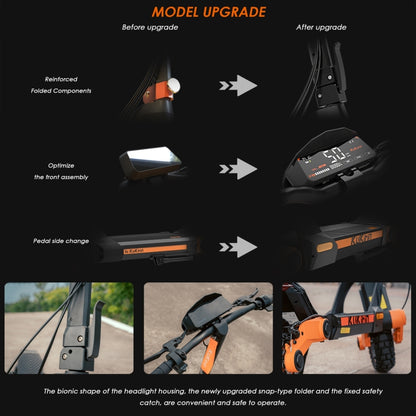 Kukirin G3 10 inch Tires 1200W 52V 18AH Three-speed Folding Electric Offroad Scooter with LED Display - Electric Scooters by Kukirin | Online Shopping UK | buy2fix