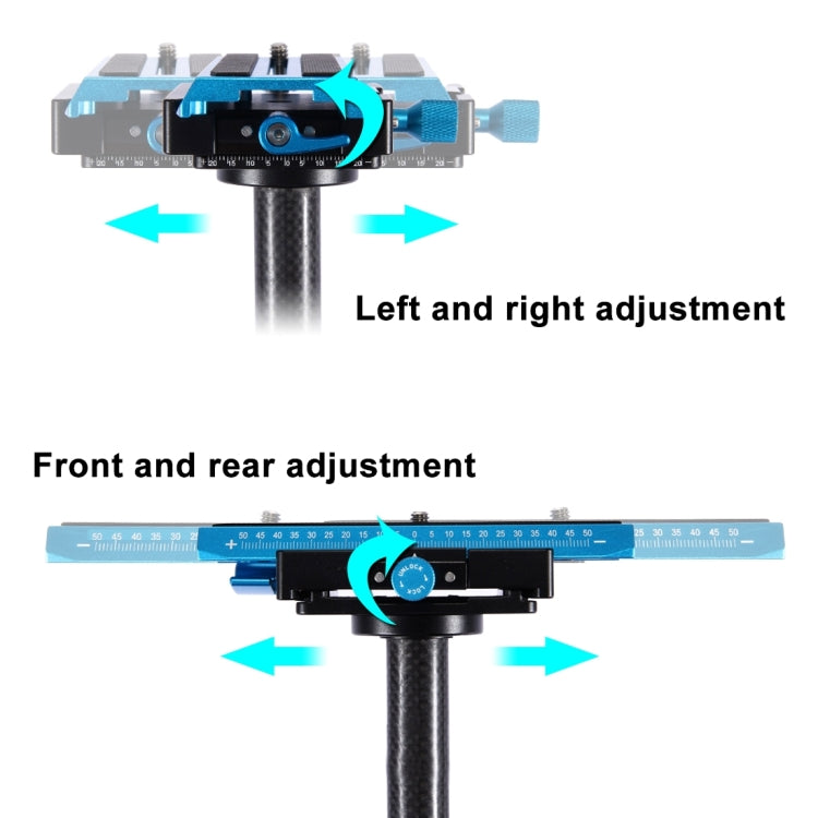 PULUZ 38.5-61cm Carbon Fibre Handheld Stabilizer for DSLR & DV Digital Video & Cameras, Load Range: 0.5-3kg(Blue) - Camera Stabilizer by PULUZ | Online Shopping UK | buy2fix