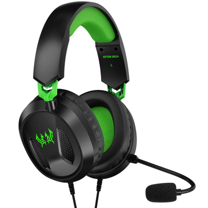 KOTION EACH G3100 Stereo Bass Gaming Headset with Omni-directional Mic,Cable Length: 1.7m(Black+Green) by KOTION EACH