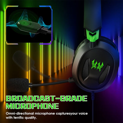 KOTION EACH G3100 Stereo Bass Gaming Headset with Omni-directional Mic,Cable Length: 1.7m(Black+Green) by KOTION EACH