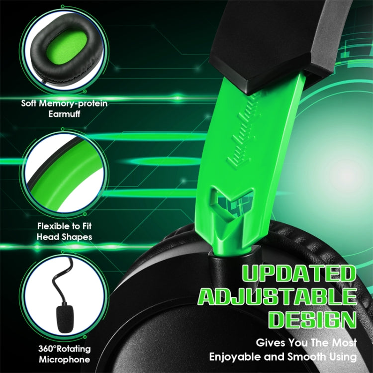 KOTION EACH G3100 Stereo Bass Gaming Headset with Omni-directional Mic,Cable Length: 1.7m(Black+Green) by KOTION EACH