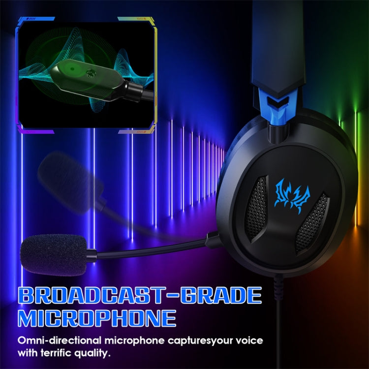 KOTION EACH G3100 Stereo Bass Gaming Headset with Omni-directional Mic,Cable Length: 1.7m(Black+Blue) by KOTION EACH