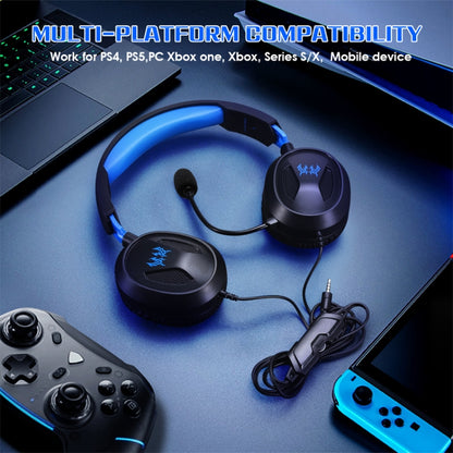 KOTION EACH G3100 Stereo Bass Gaming Headset with Omni-directional Mic,Cable Length: 1.7m(Black+Blue) by KOTION EACH