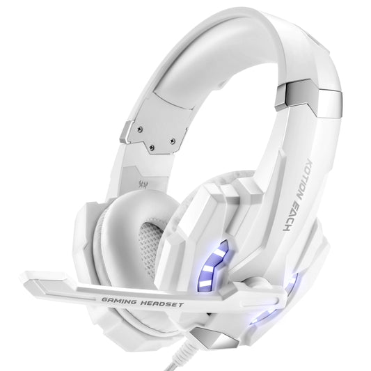 KOTION EACH G9000 3.5mm Gaming Headset with Microphone LED Light,Cable Length: About 2.2m(White) by KOTION EACH