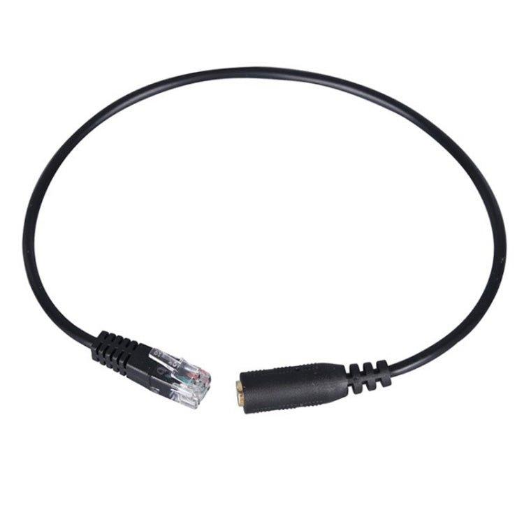 3.5mm Jack to RJ9 PC / Mobile Phones Headset to Office Phone Adapter Convertor Cable, Length: 32cm(Black) - Others by buy2fix | Online Shopping UK | buy2fix