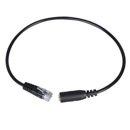 3.5mm Jack to RJ9 PC / Mobile Phones Headset to Office Phone Adapter Convertor Cable, Length: 32cm(Black) - Others by buy2fix | Online Shopping UK | buy2fix