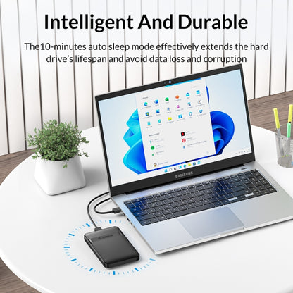 ORICO 2577U3-V1 Grid Texture Design 2.5 inch USB3.0 Micro-B Hard Drive Enclosure Box(Black) - HDD Enclosure by ORICO | Online Shopping UK | buy2fix