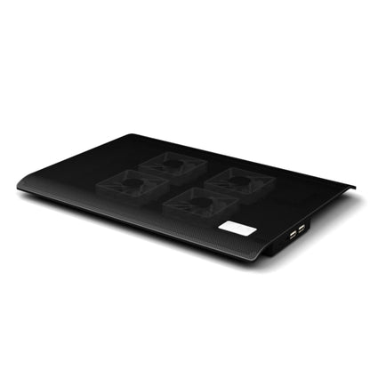 NUOXI L112A Four Fans Adjustable Speed Silent Notebook Computer Cooling Base USB Cooler Pad with 2 x USB Ports(Black) - Cooling Pads by NUOXI | Online Shopping UK | buy2fix