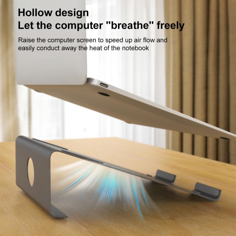 Aluminum Cooling Stand for Laptop, Suitable for Mac Air, Mac Pro, iPad, and Other 11-17 inch Laptops (Grey) by buy2fix