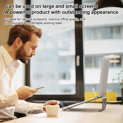 Aluminum Cooling Stand for Laptop, Suitable for Mac Air, Mac Pro,  iPad, and Other 11-17 inch Laptops (Silver) - Laptop Stand by buy2fix | Online Shopping UK | buy2fix