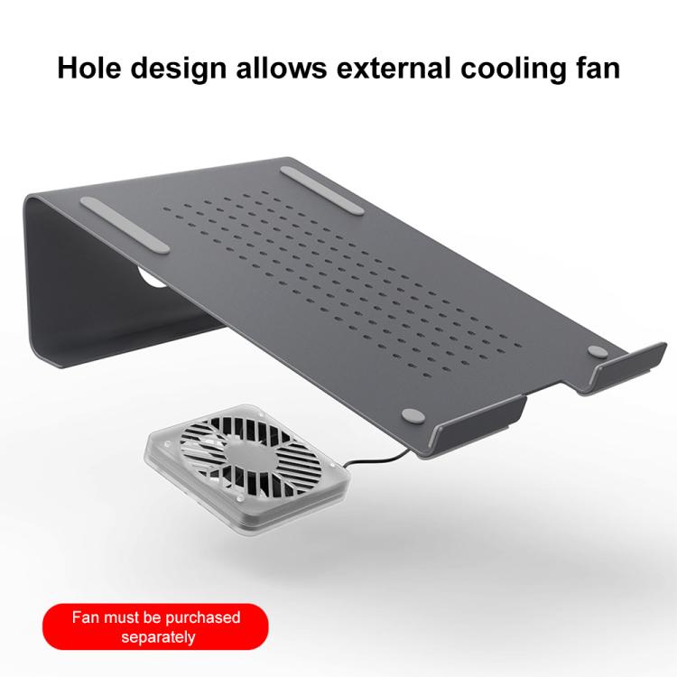 Aluminum Cooling Stand for Laptop, Suitable for Mac Air, Mac Pro,  iPad, and Other 11-17 inch Laptops (Silver) - Laptop Stand by buy2fix | Online Shopping UK | buy2fix
