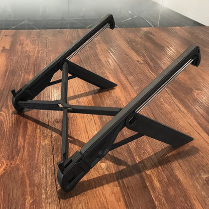 NEXSTAND Laptop Height Extender Holder Stand Folding Portable Computer Heat Dissipation Bracket, Size: 27x3.9x3.6cm(Black) by buy2fix
