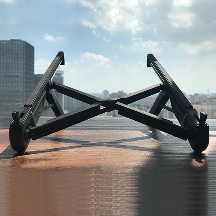 NEXSTAND Laptop Height Extender Holder Stand Folding Portable Computer Heat Dissipation Bracket, Size: 27x3.9x3.6cm(Black) by buy2fix