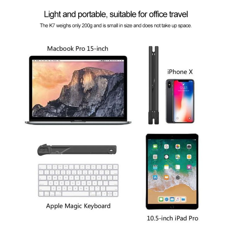 NEXSTAND Laptop Height Extender Holder Stand Folding Portable Computer Heat Dissipation Bracket, Size: 27x3.9x3.6cm(Black) by buy2fix